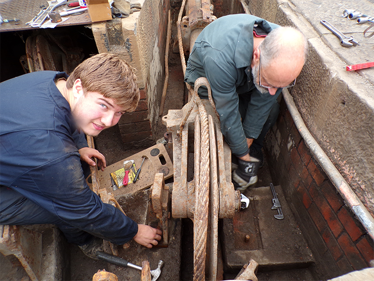 South Hydraulic Jigger nearly assembled, Julian & Charlie